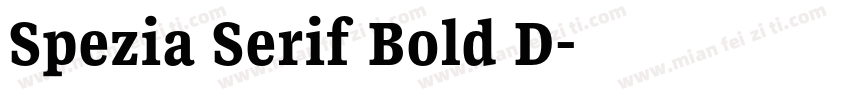 Spezia Serif Bold D字体转换